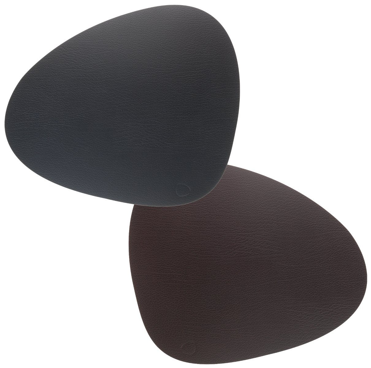 LIND DNA Platzset DOUBLE BULL Tischset Curve L brown/black, Table Mat Curve L Double Bull Black/Brown