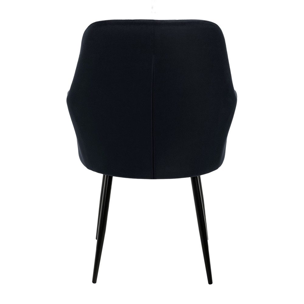 ML-DESIGN Stuhl Esszimmerstuhl ergonomisch & gepolstert, Esstischstuhl mit Rückenlehne (2 St), Wohnzimmerstuhl Schwarz Samtbezug Küchenstuhl Polsterstuhl – Bild 4 von 5