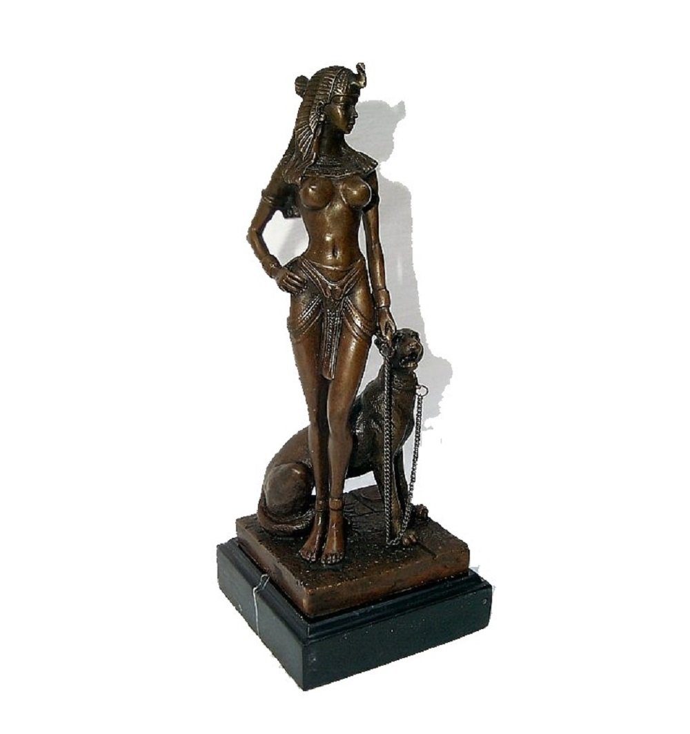 Dekoobjekt gegossen Kleopatr, Ägypterin Linoows Erotische Bronzefigur, Hand Skulptur