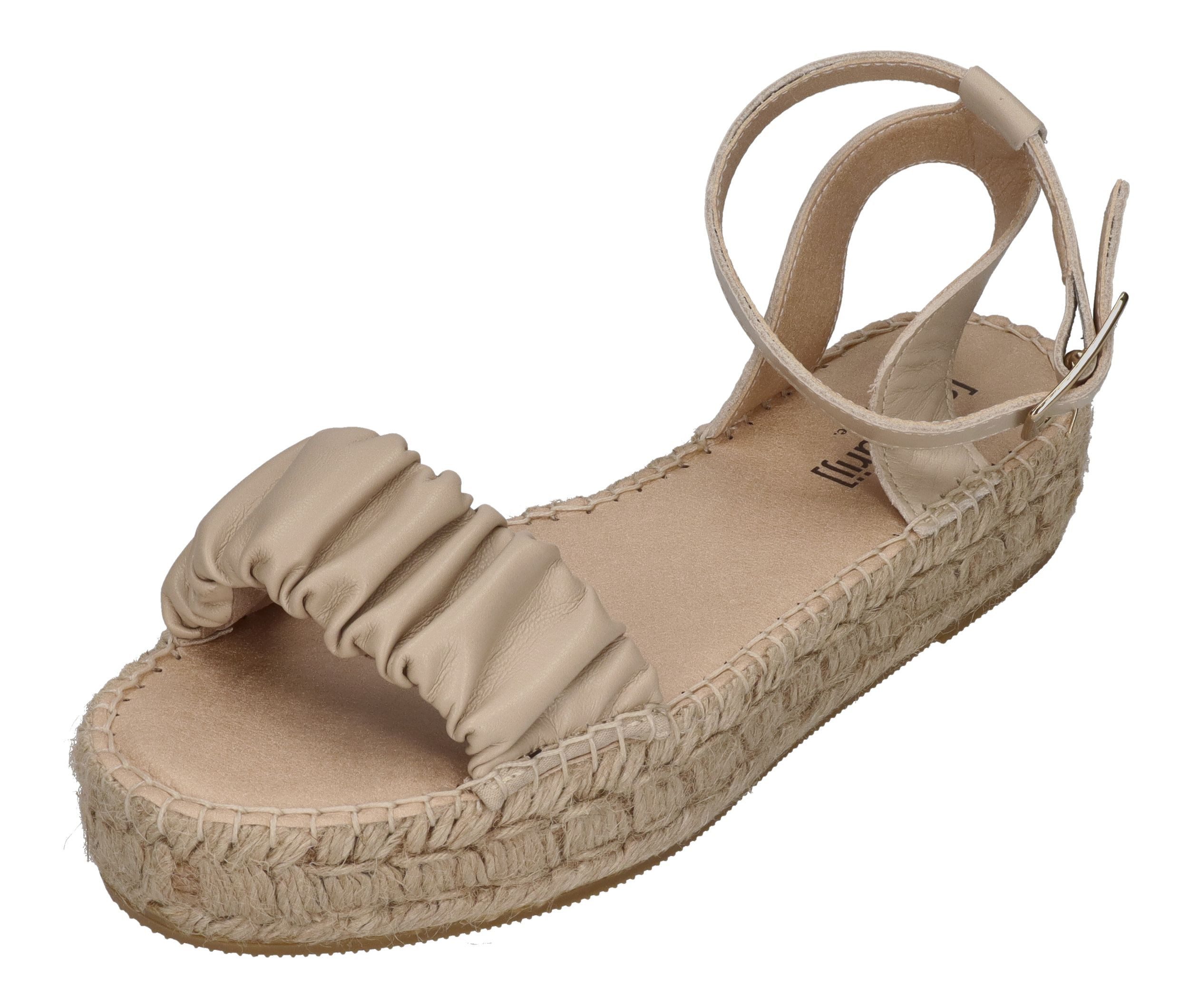 espadrij l´originale NIMES RUFFLE HIGH Sandalette Beige