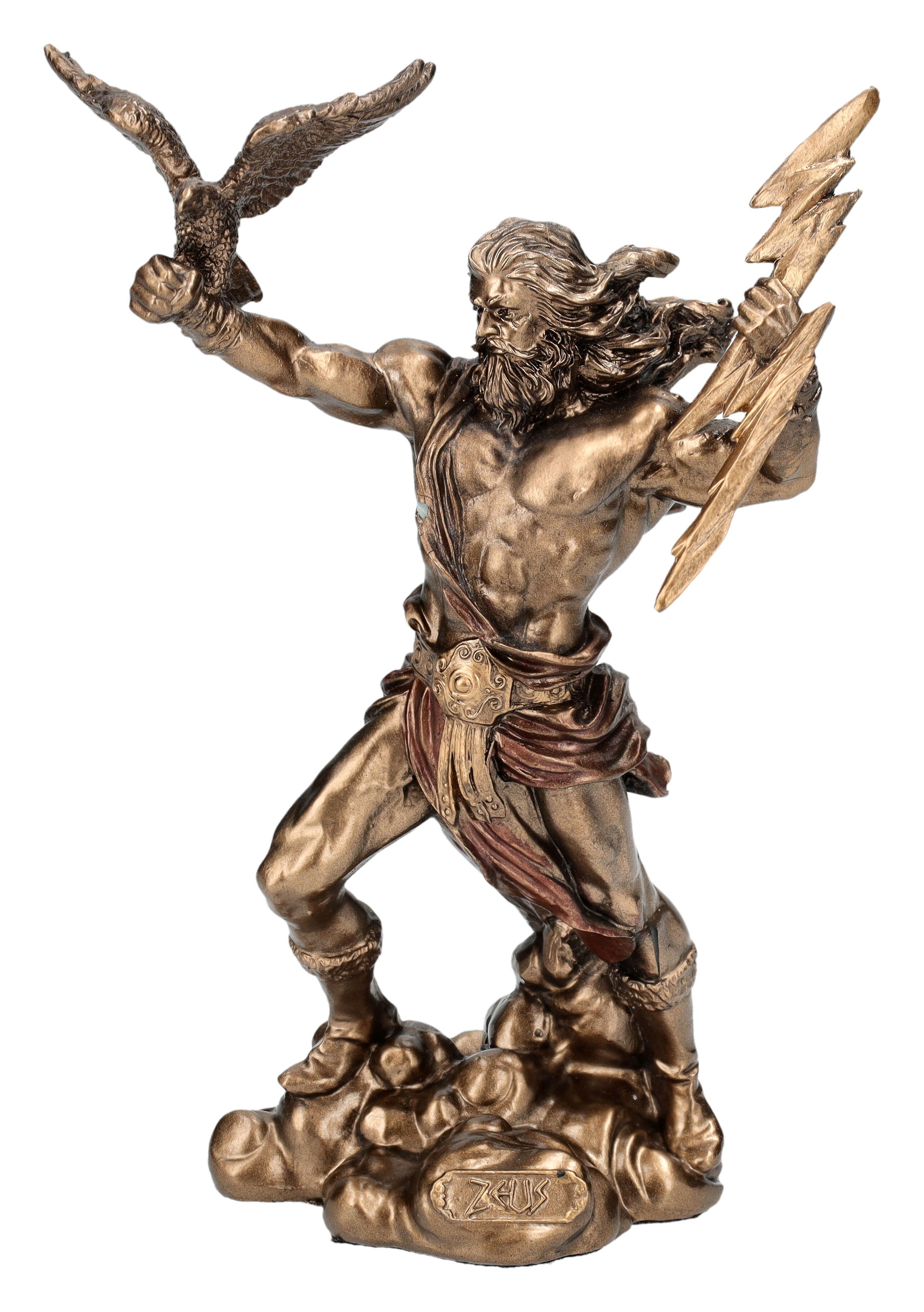 Figuren Shop GmbH Dekofigur Zeus Figur – Griechische Mythologie Statue Sammlerfigur 11 cm Deko