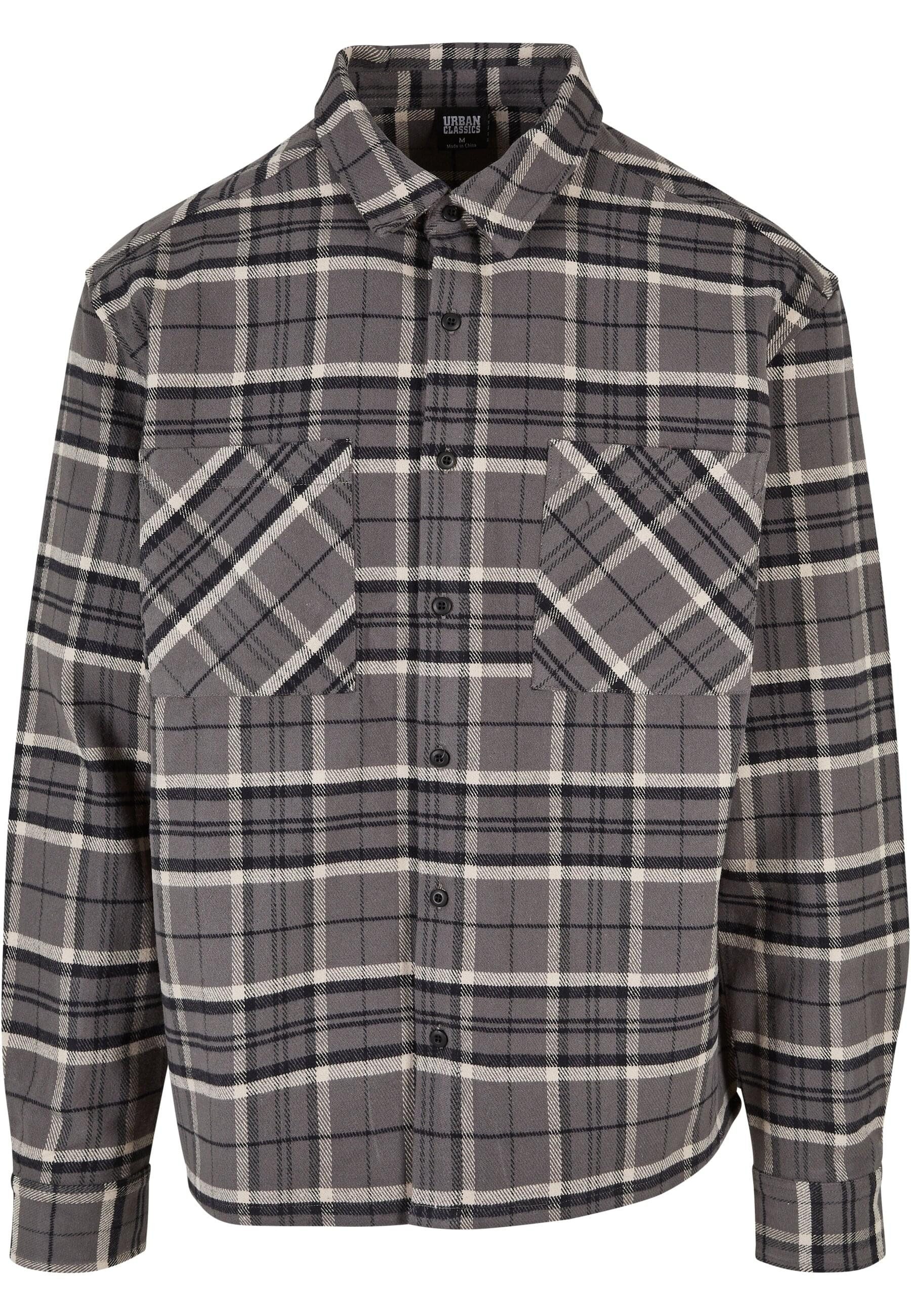 URBAN CLASSICS Langarmhemd Urban Classics Herren Boxy Kane Check Shirt (1-tlg)