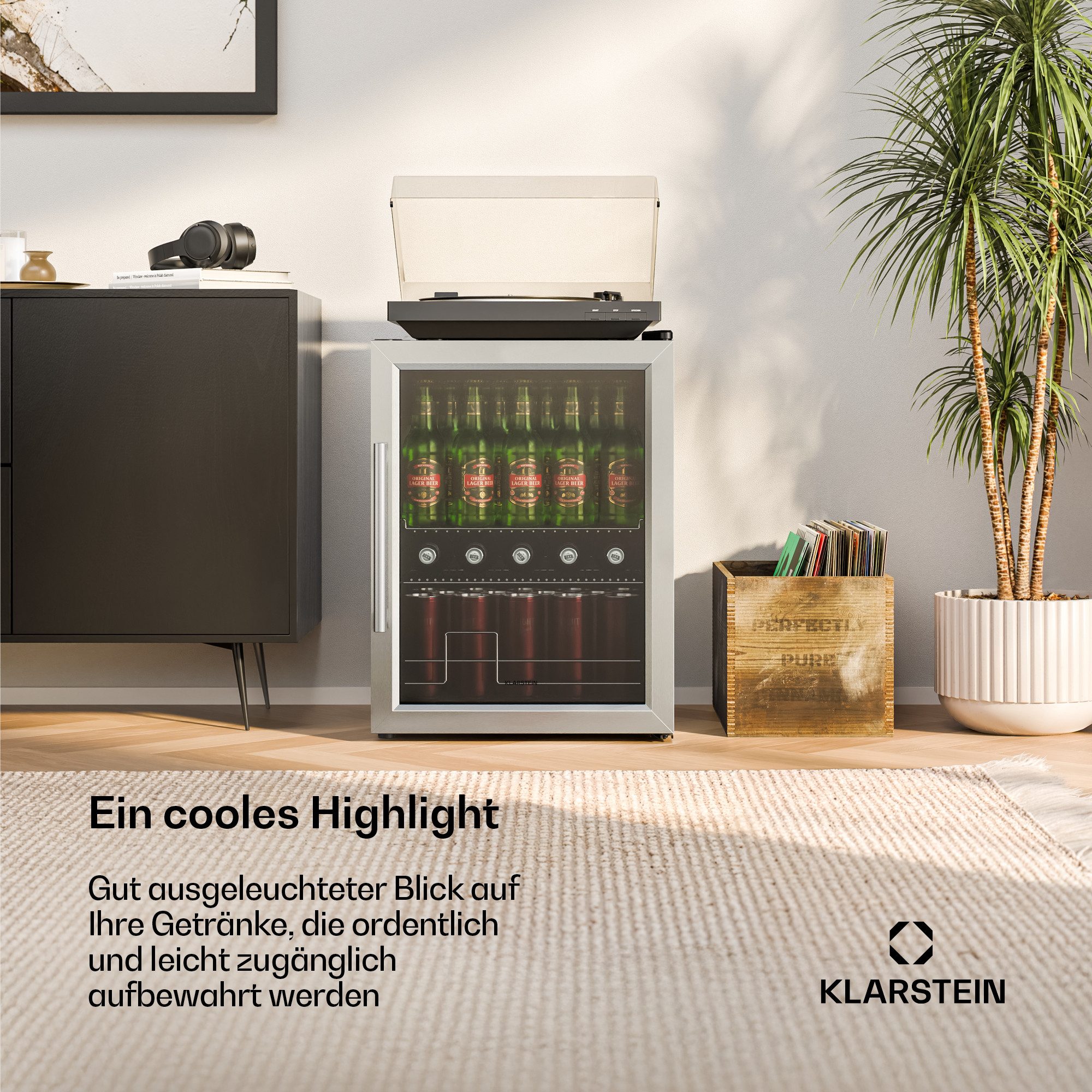 Klarstein Getränkekühlschrank 10047758, 64 cm hoch, 47.4 cm breit