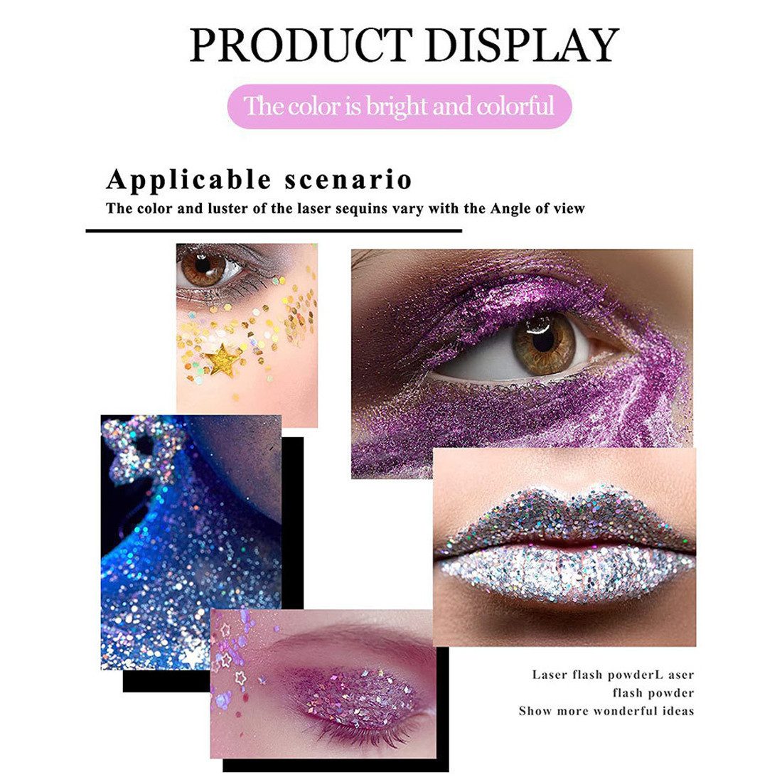 DEBAIJIA Theaterschminke Holographic chunky Glitter Gel