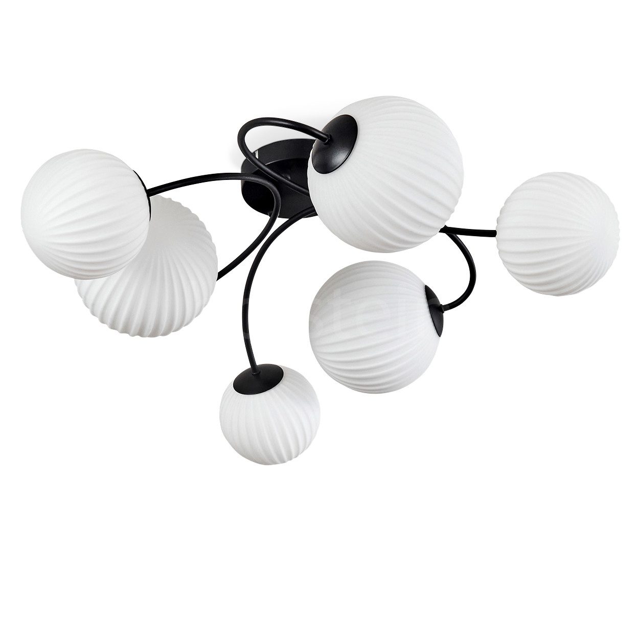 hofstein Deckenleuchte Deckenlampe aus Metall/Glas in günstig online kaufen