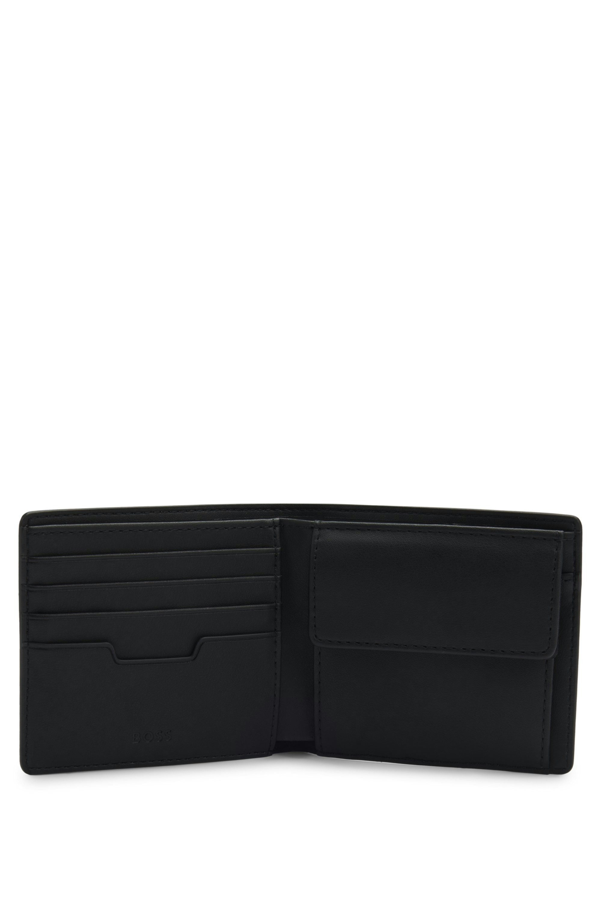 BOSS Geldbörse, Geldbeutel, Portemonnaie, klassische Brieftasche mit BOSS Logo