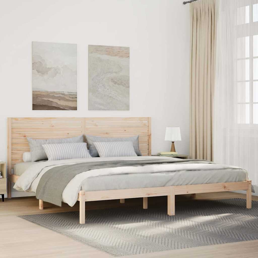 vidaXL Bett Massivholzbett Extra Lang ohne Matratze 200x220 cm