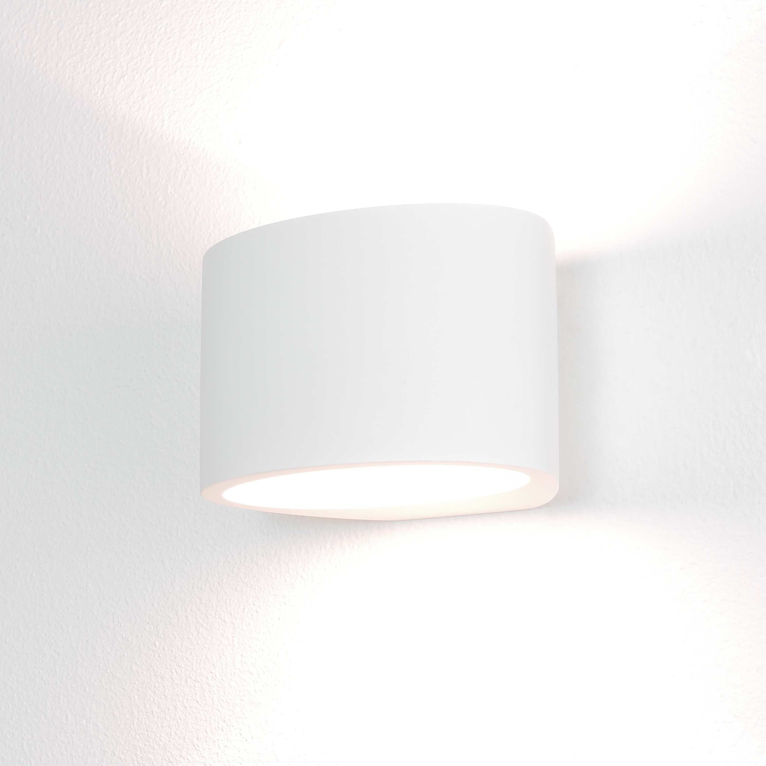 Modern Licht-Erlebnisse Wandlampe Gips BURSCHEID, Beleuchtung Weiß G9 Wandleuchte