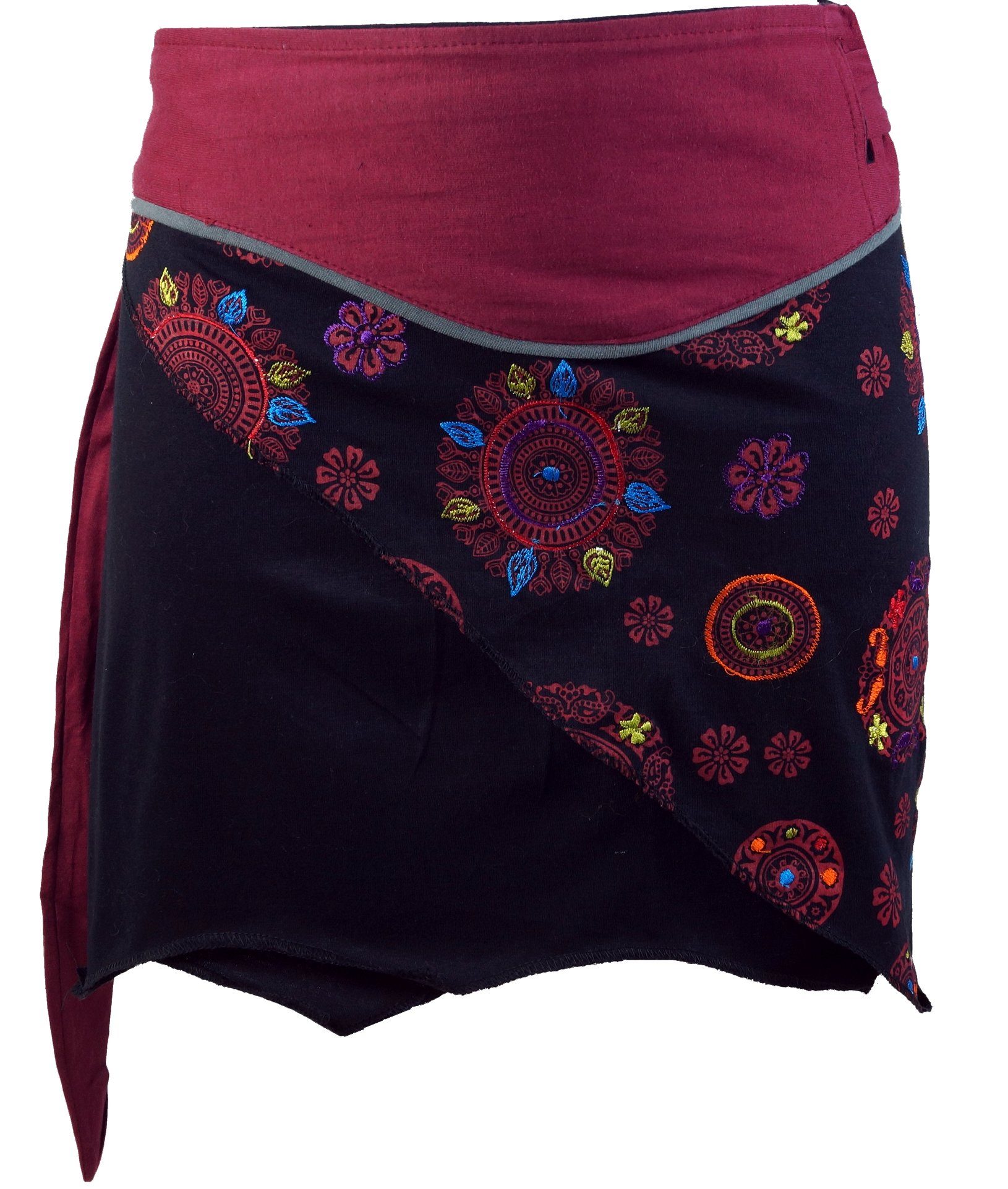 Guru-Shop Minirock Minirock Boho chic, Wickelrock, Damen Rock,.. alternative Bekleidung