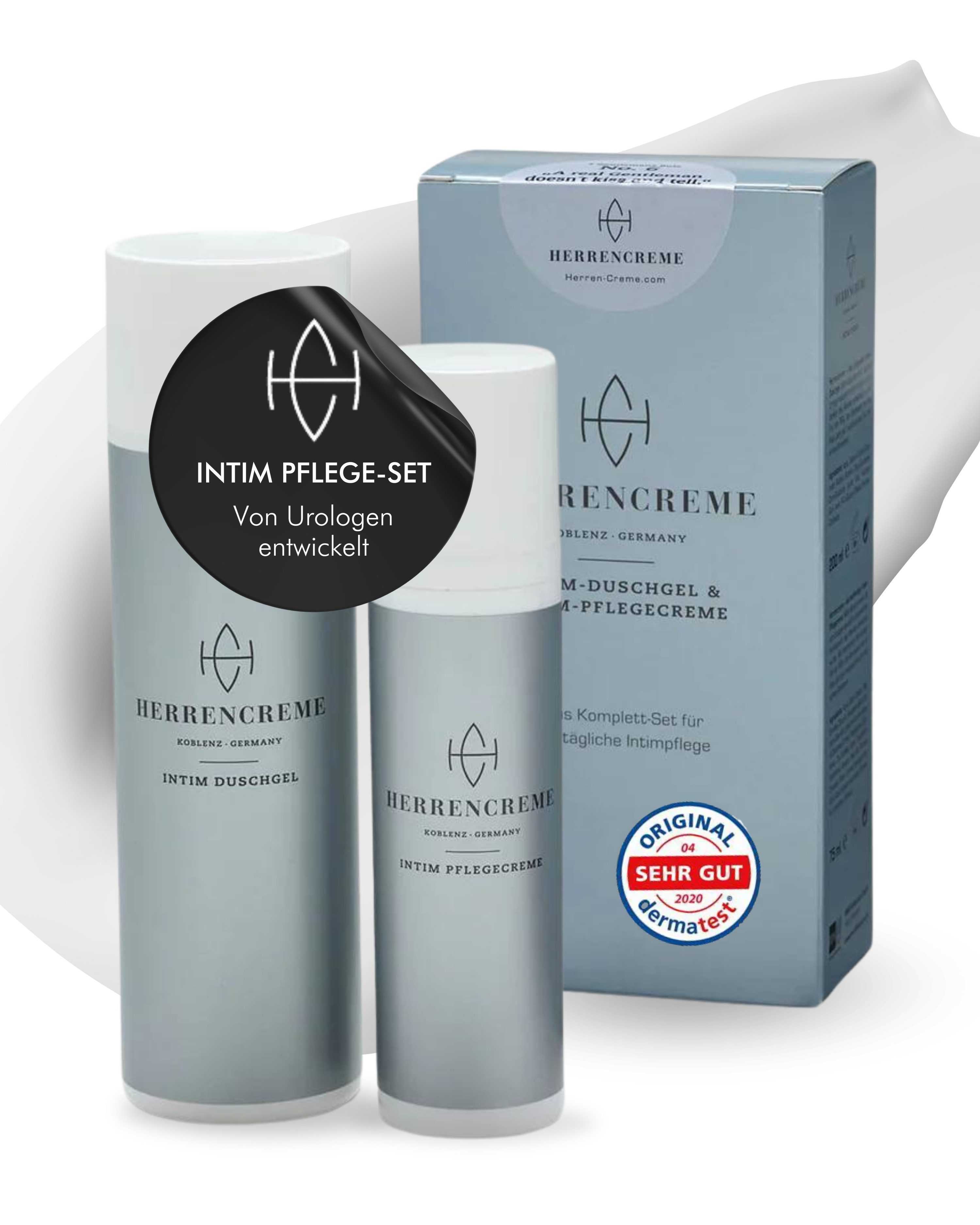 Körpercreme Herrencreme Intimpflege Set - Intimpflegecreme & Intimduschgel
