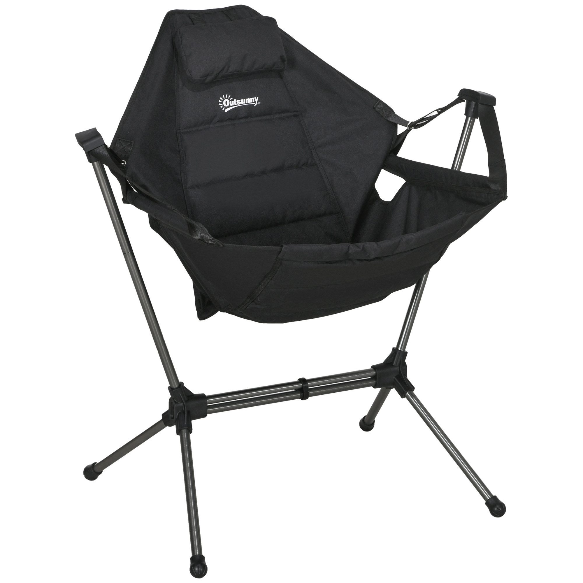 Outsunny Campingstuhl Faltbar Gartensessel Regiestuhl Klappsessel günstig online kaufen