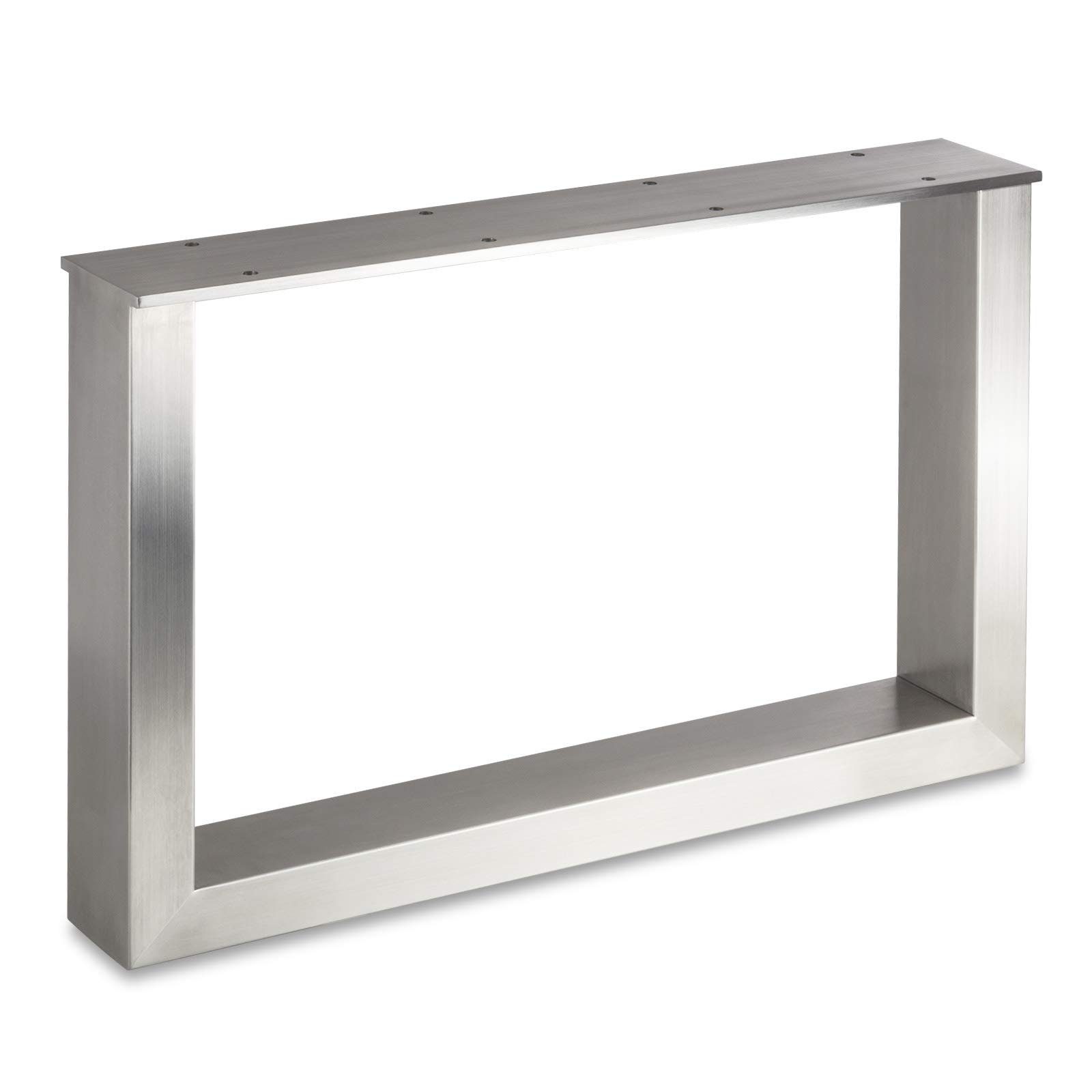 Tischgestell KUFE echt Edelstahl Profil 80 x 40 mm