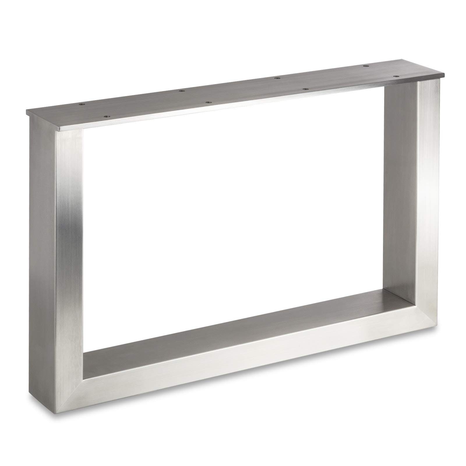 SO-TECH® Tischgestell KUFE echt Edelstahl Profil 80 x 40 mm, bis Höhe: 720 mm und Tiefe: 800 mm