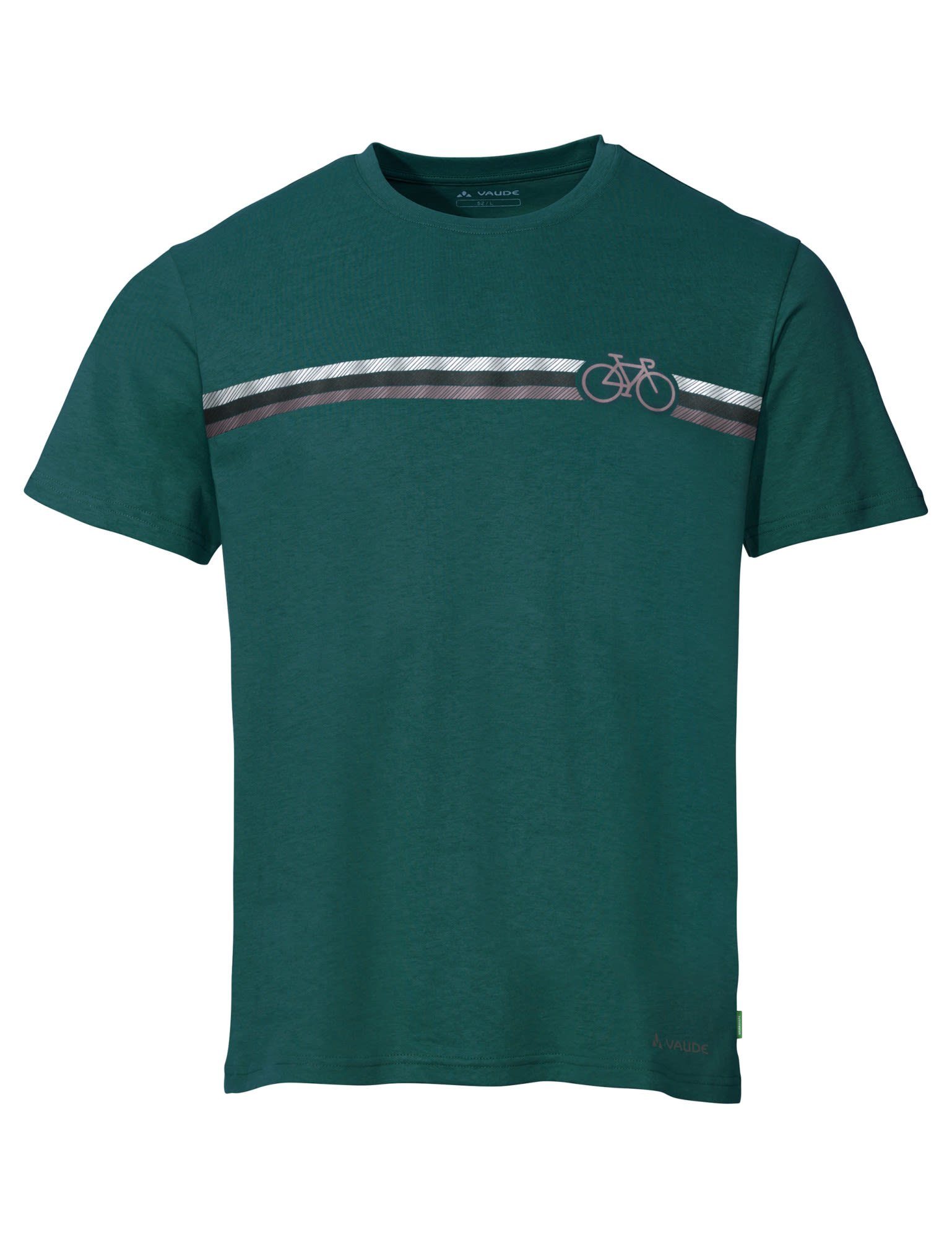 VAUDE T-Shirt Vaude Mens Cyclist T-shirt V Herren Kurzarm-Shirt Mallard Green