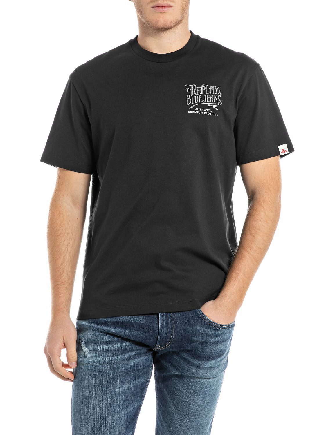 Replay T-Shirt mit Marken-Print auf der günstig online kaufen