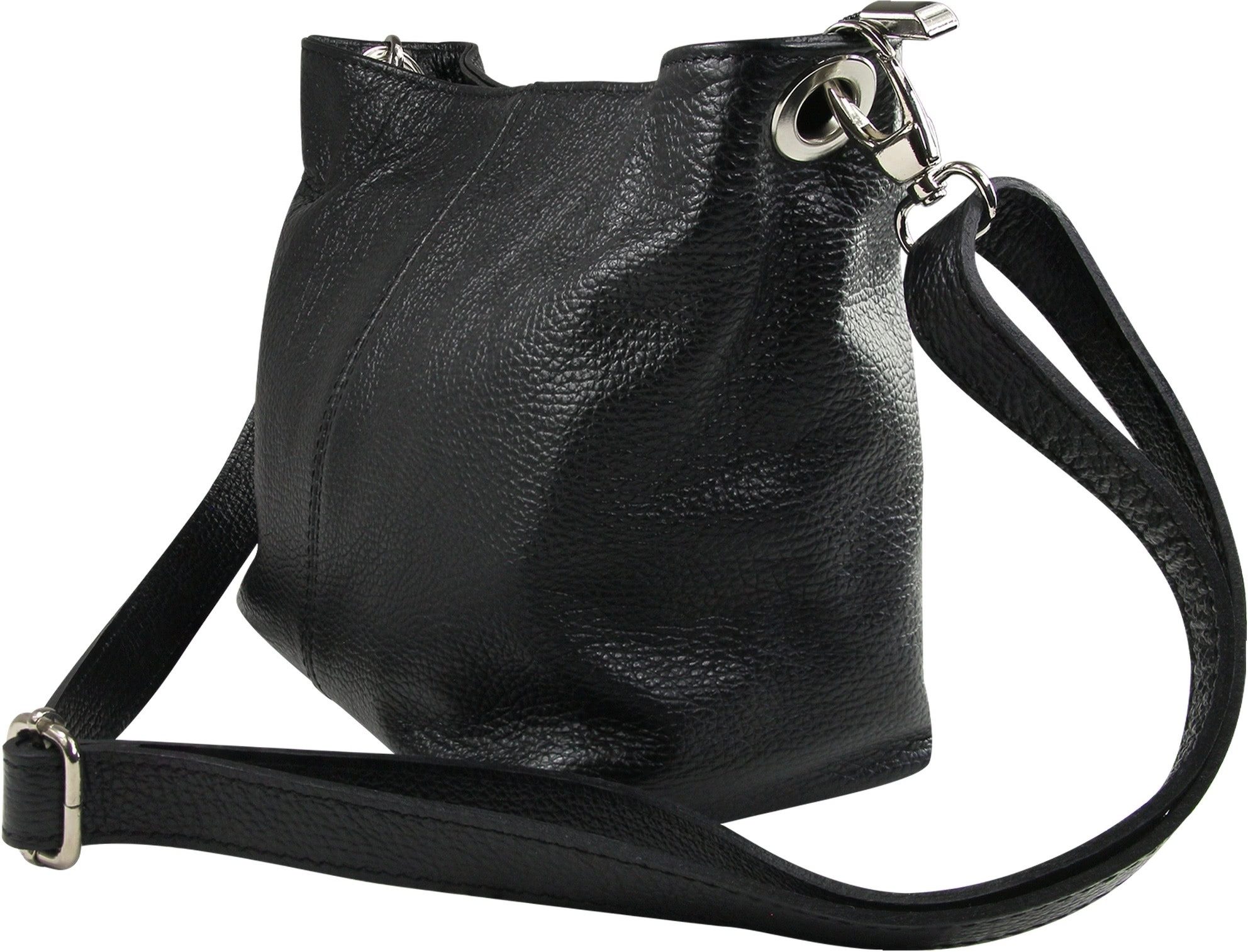 Schultertasche Toscanto Tasche schwarz Leder
