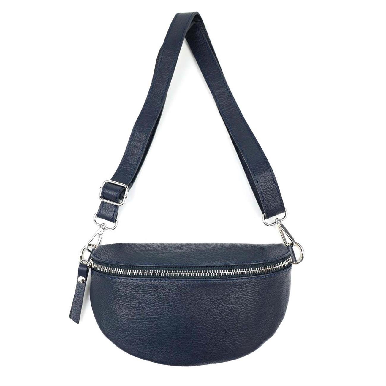 ITALYSHOP24 Bauchtasche Damen Leder Gürteltasche Hüfttasche CrossBody Handytasche, als Schultertasche, CrossOver, Umhängetasche tragbar