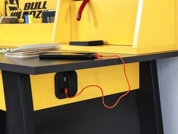 Möbel-Lux Kinderschreibtisch Bulldozer, mit USB und Ablage
