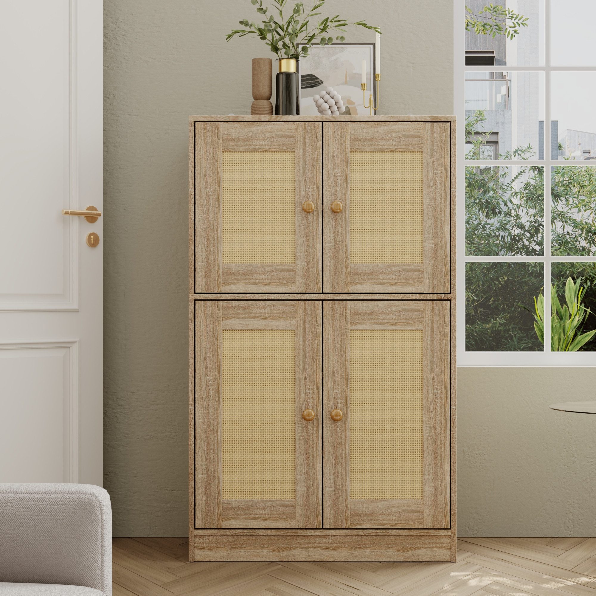 FUFU&GAGA Sideboard mit 4 Türen und günstig online kaufen