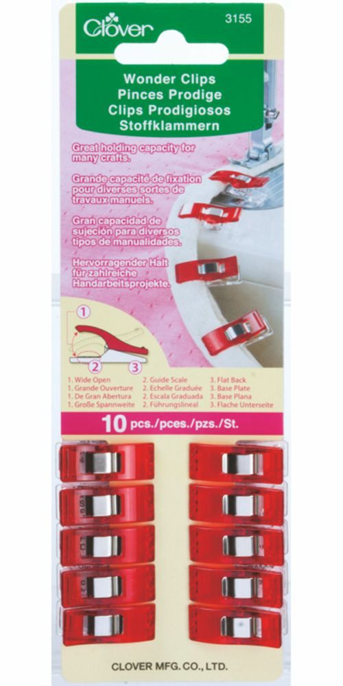 Clover Булавки Stoffklammern Wonder Clips, 10 St.