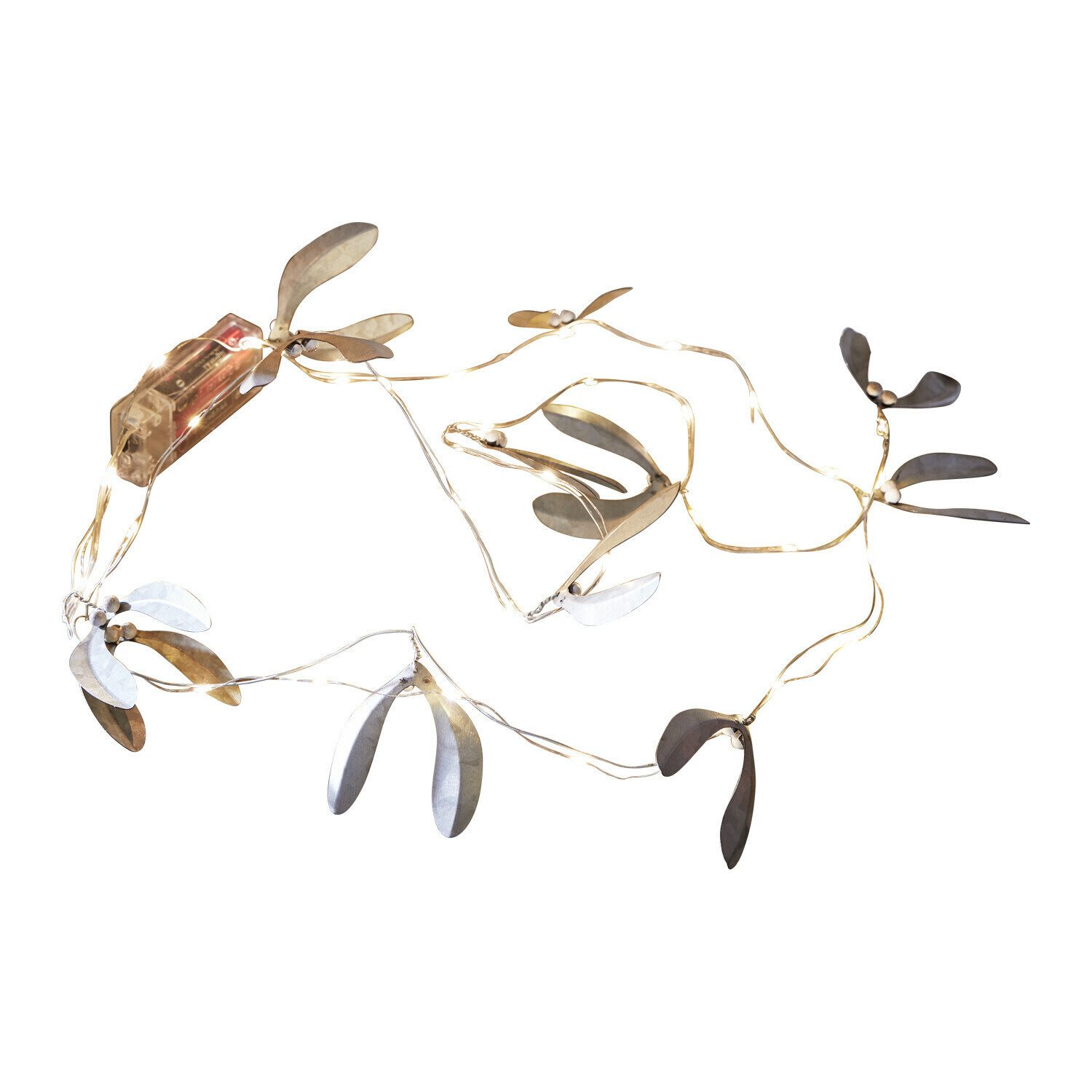 Mirabeau LED-Lichterkette Lichterkette Carivela antikgrau/silber