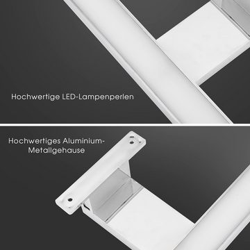 WILGOON Spiegelleuchte LED Wandleuchte Spiegellampe, Badleuchte, LED fest integriert, kaltweiß, 230V Aufbauleuchte + Klemmleuchte, Aluminium Schminklicht Spiegellampe