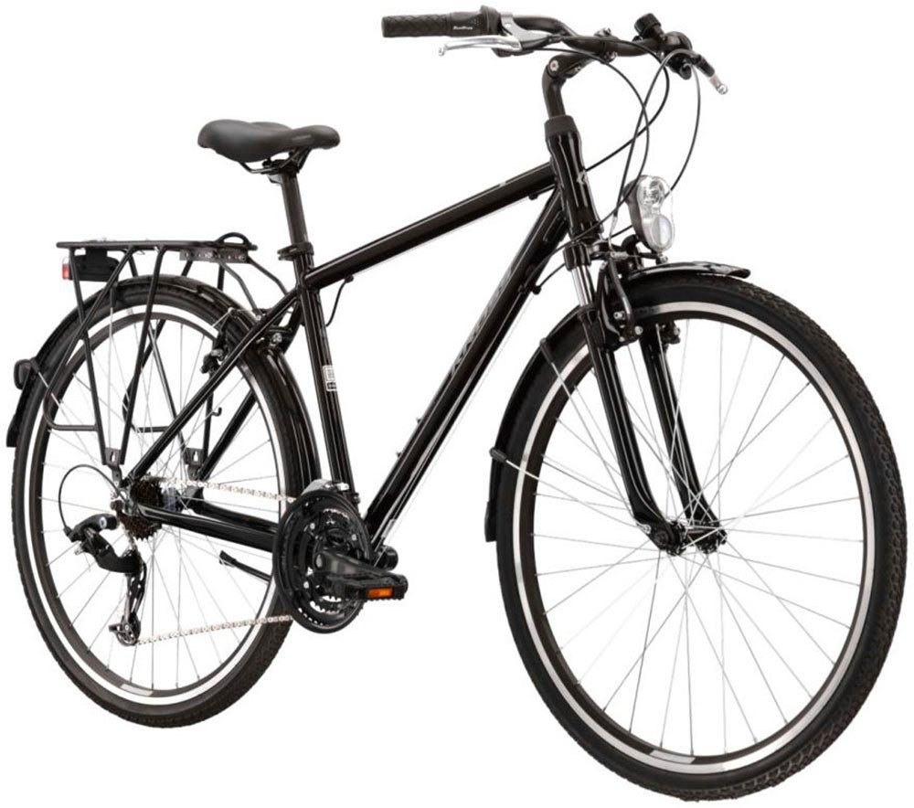 Kross Trekkingrad KROSS Trekkingrad Trans 1.0 28" schwarz, 21 Gang RDM41 Schaltwerk, Kettenschaltung