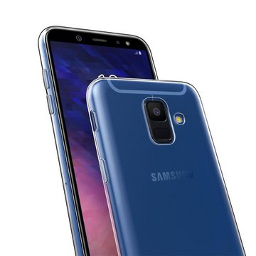 CoolGadget Handyhülle Transparent Ultra Slim Case für Samsung Galaxy A6 Plus 6 Zoll, Silikon Hülle Dünne Schutzhülle für Samsung A6+ Hülle