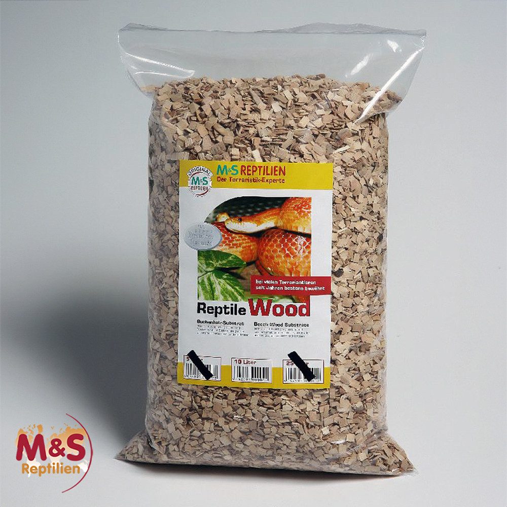 M&S Reptilien Terrarien-Substrat M&S Reptile-Wood Boden-Substrat, 25 Liter mittlere Holzspäne