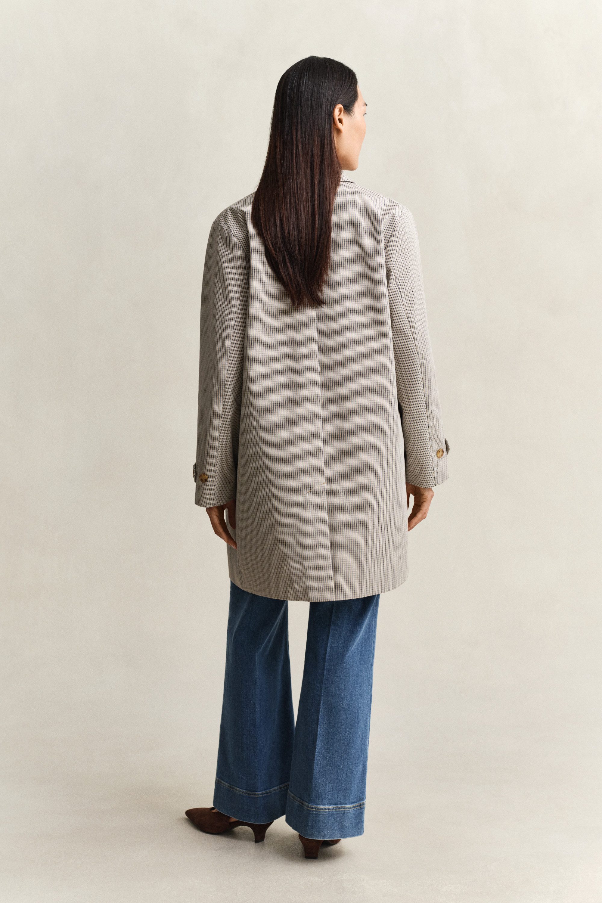 Gant Kurzmantel CHECKED COTTON BLEND CAR Regular fit mit praktischen Taschen