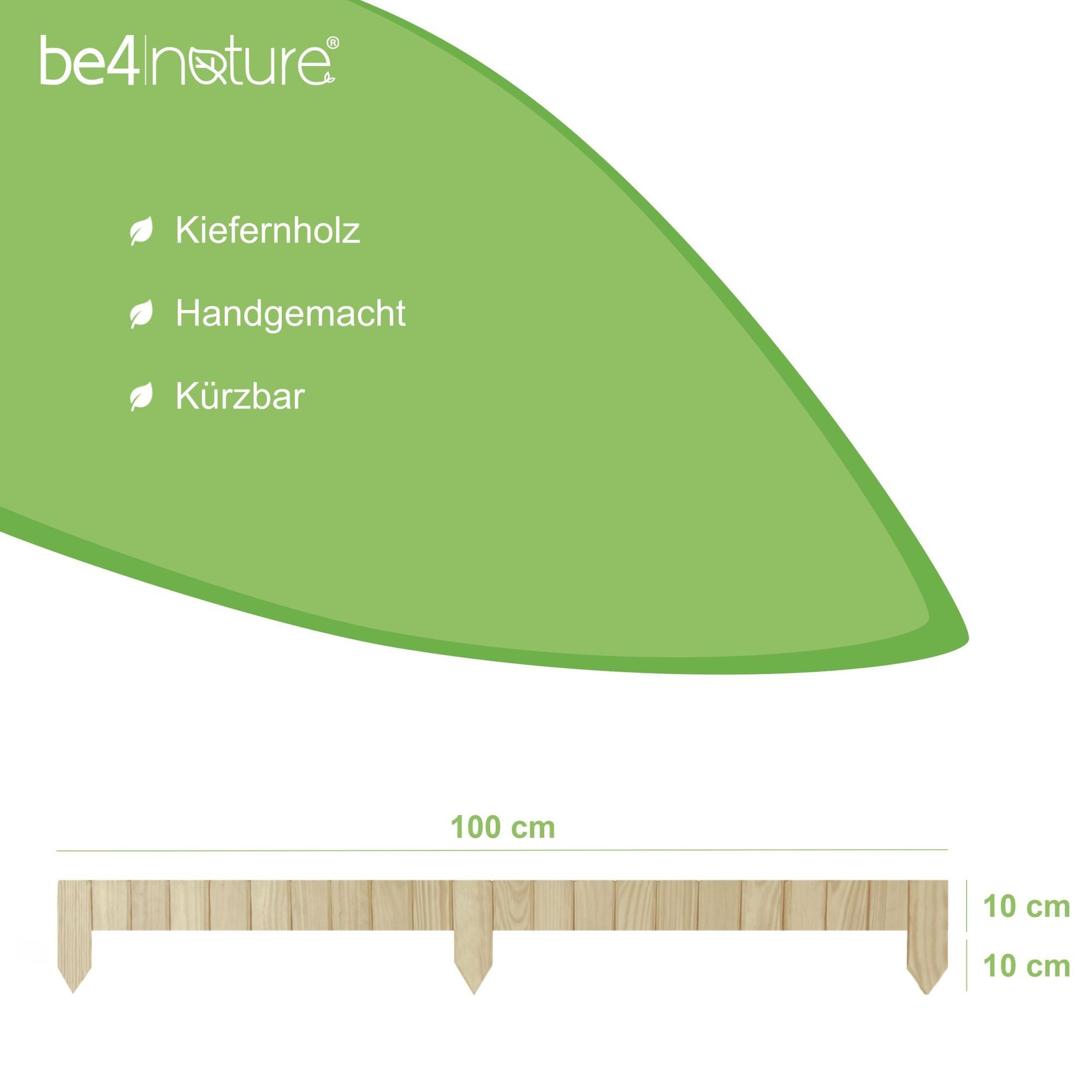 be4nature Palisade Rollborder Flexibler Holzzaun aus günstig online kaufen