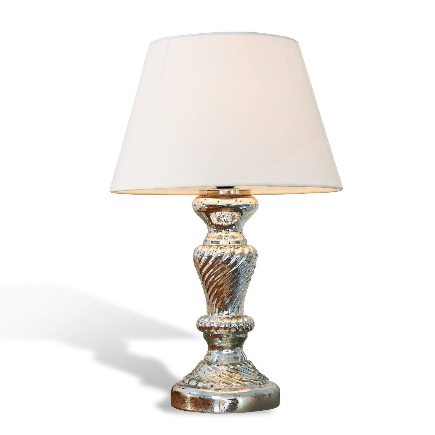 Mirabeau Tischleuchte Tischlampe Hazel creme/antiksilber günstig online kaufen