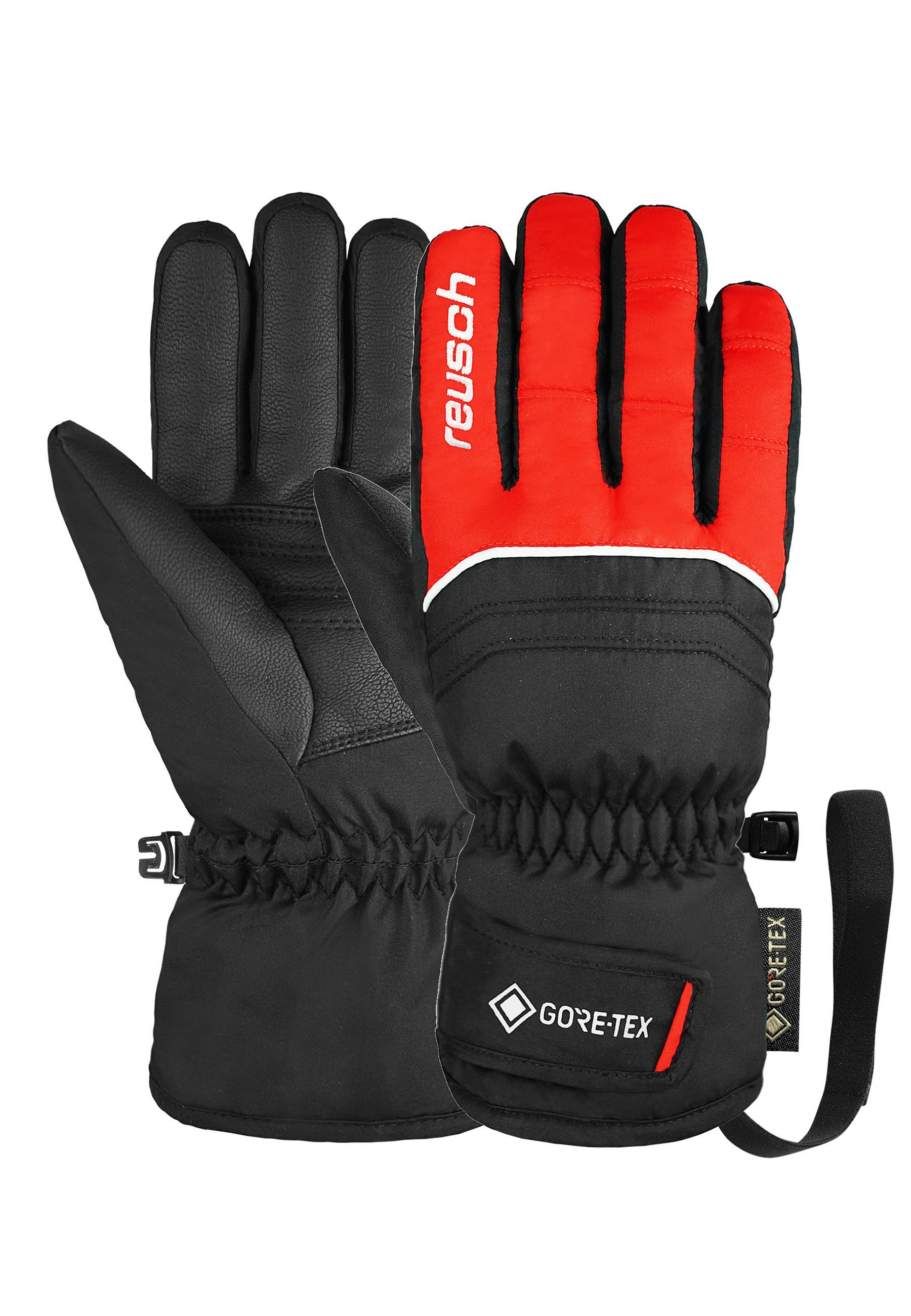 Reusch Skihandschuhe Teddy GORE-TEX mit wasserdichter Funktionsmembran rot-schwarz | Handschuhe