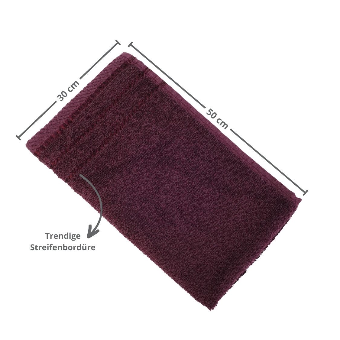 liebling Gästehandtuch Potsdam, 100% Baumwolle, mit praktischer Schlaufe zum Aufhängen, hochwertig, formstabil