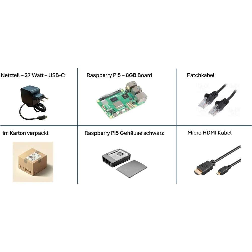 Raspberry Pi Raspberry Pi PI5 - 08GB - Black Kit Mini-PC
