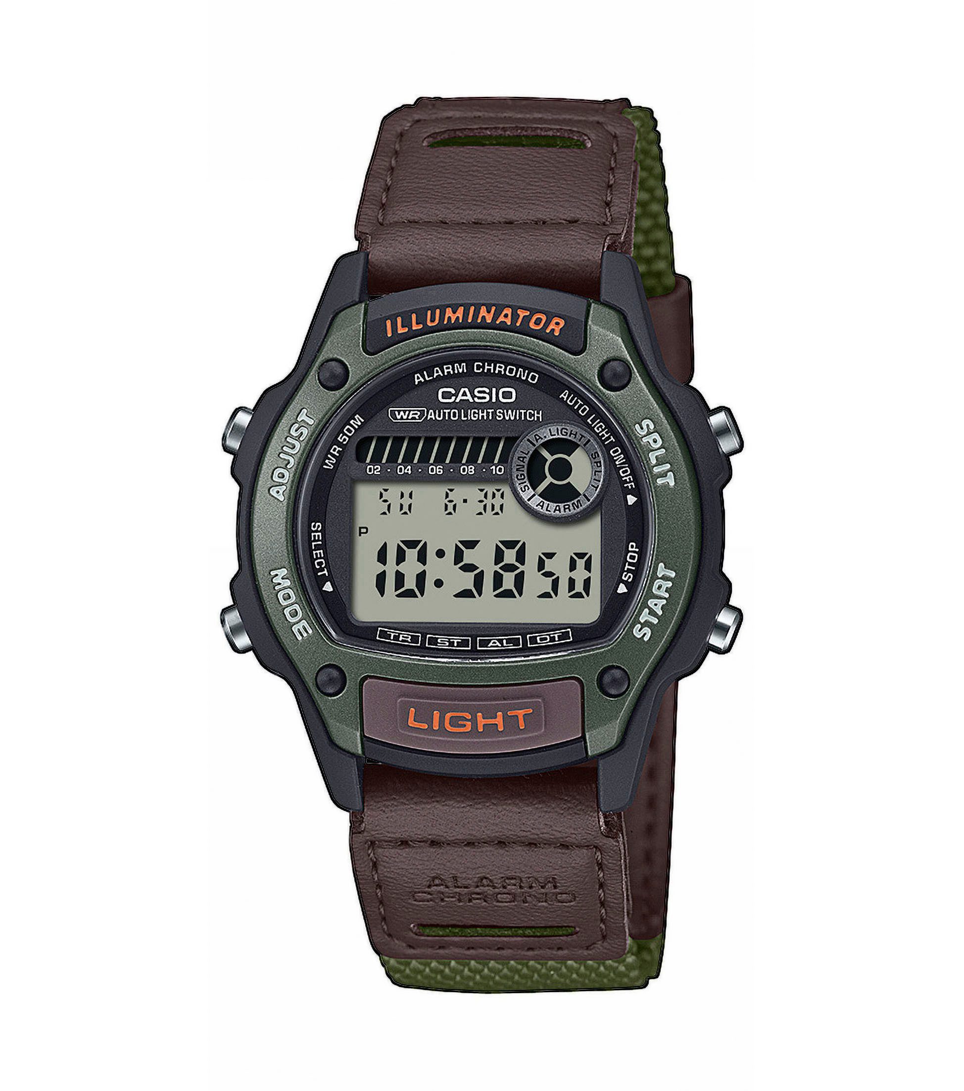 CASIO TIMELESS COLLECTION Chronograph W-220HF-3AVEF, Quarzuhr, Armbanduhr, Damenuhr, Herrenuhr, digital