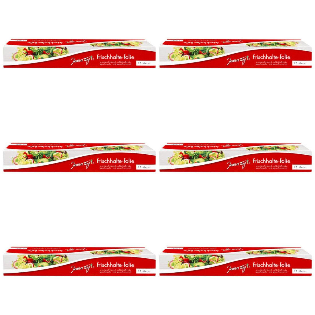 Jeden Tag Folienrollen 6 x JedenTag Frischhaltefolie 75m