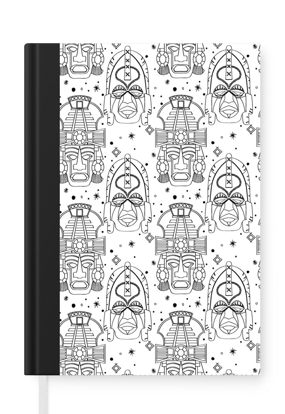MuchoWow Notizbuch Inka - Rituale - Masken - Muster, Journal, Merkzettel, Tagebuch, Notizheft, A5, 98 Seiten, Haushaltsbuch