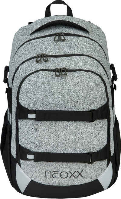 neoxx Schulrucksack Active, Wool the World, aus recycelten PET-Flaschen