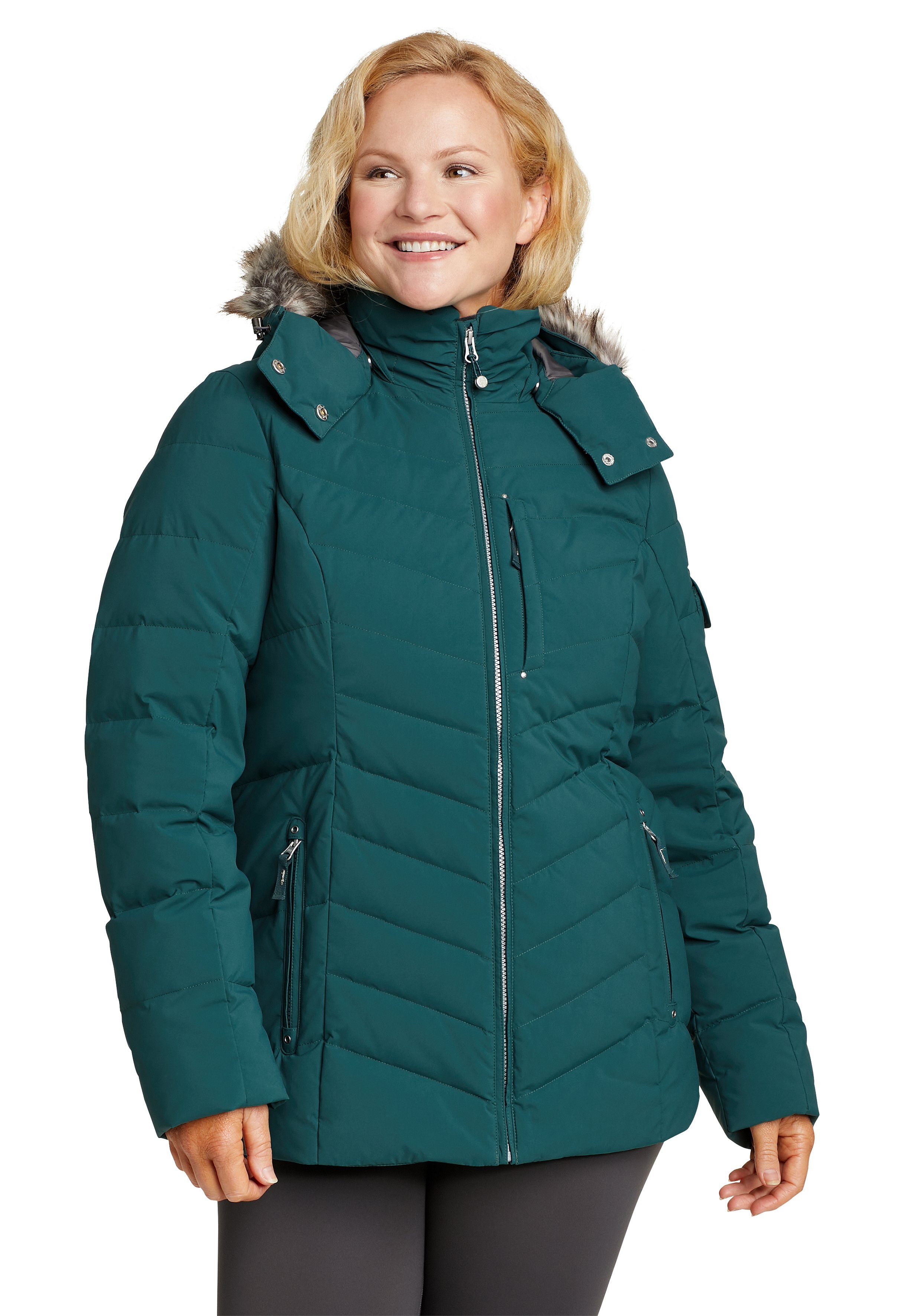 Eddie Bauer Daunenjacke Sun Valley mit Fellimitat