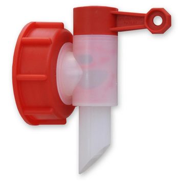 Plasteo Kanister 25 L Getränke- Wasserkanister mit 1 Hahn und 1 Schraubdeckel (DIN 61)