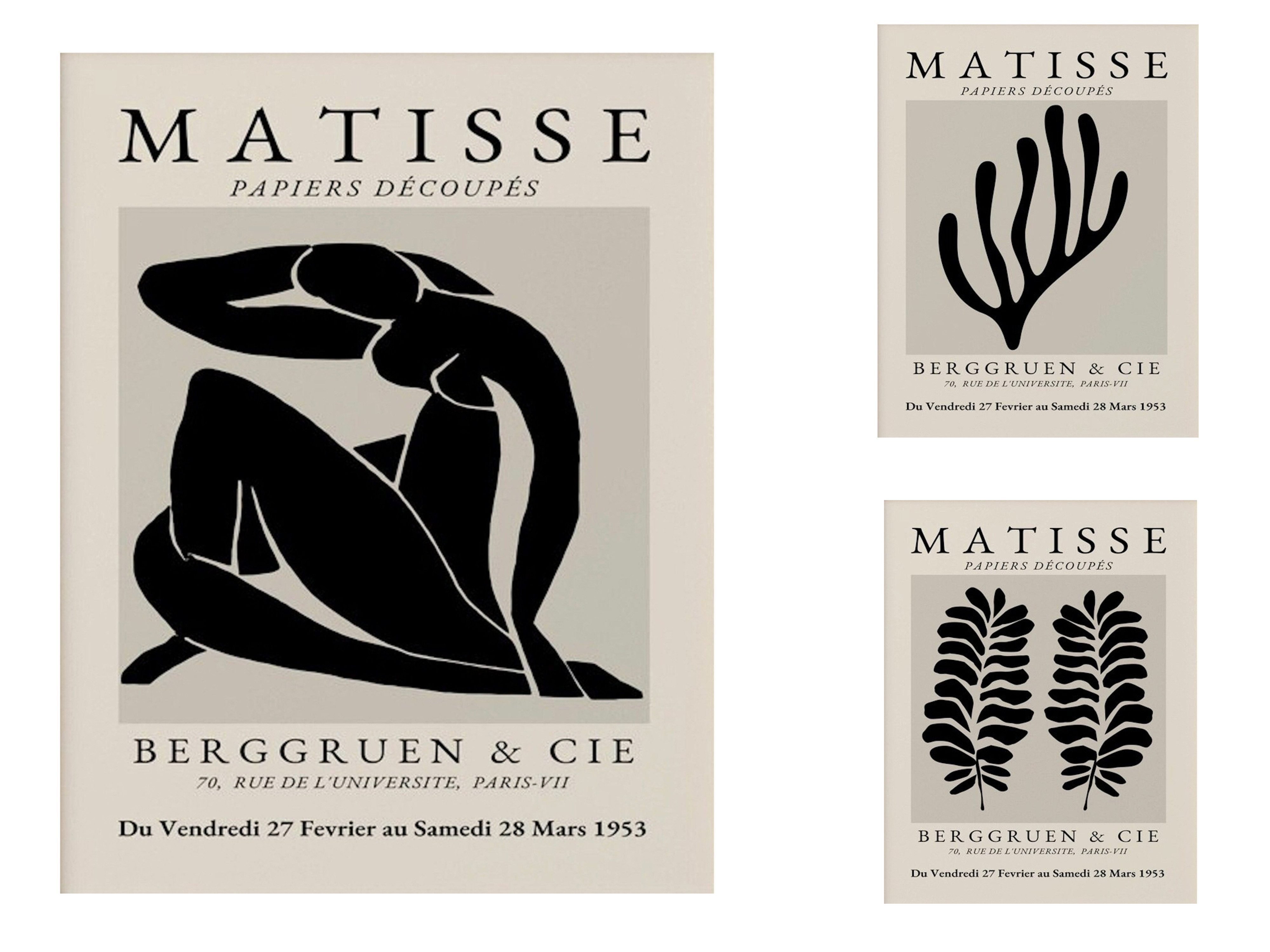 JUSTGOODMOOD Poster Matisse Abstrakt als Deko Print ohne Rahmen C 13 x 18 cm, C (1 St)