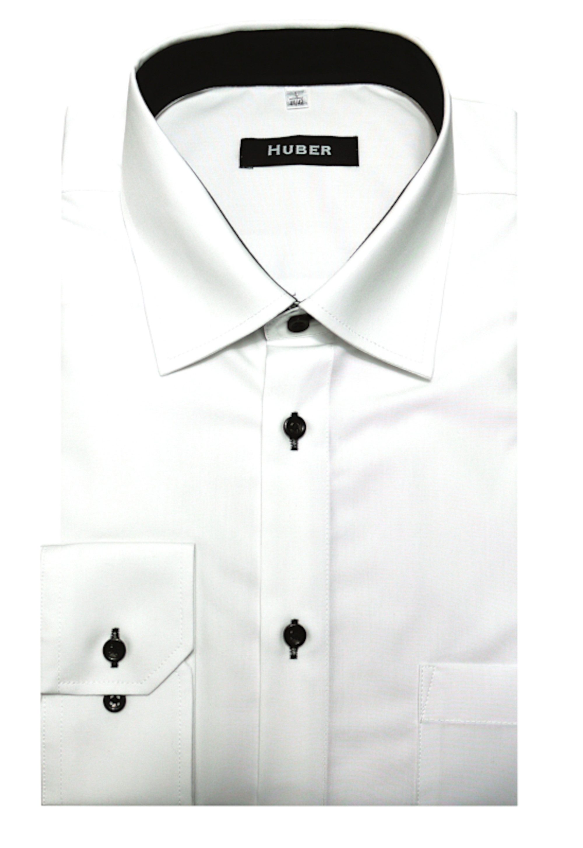 HUBER Langarmhemd HU-0458 Kentkragen, Kontraststoff, bügelleicht, Regular F günstig online kaufen