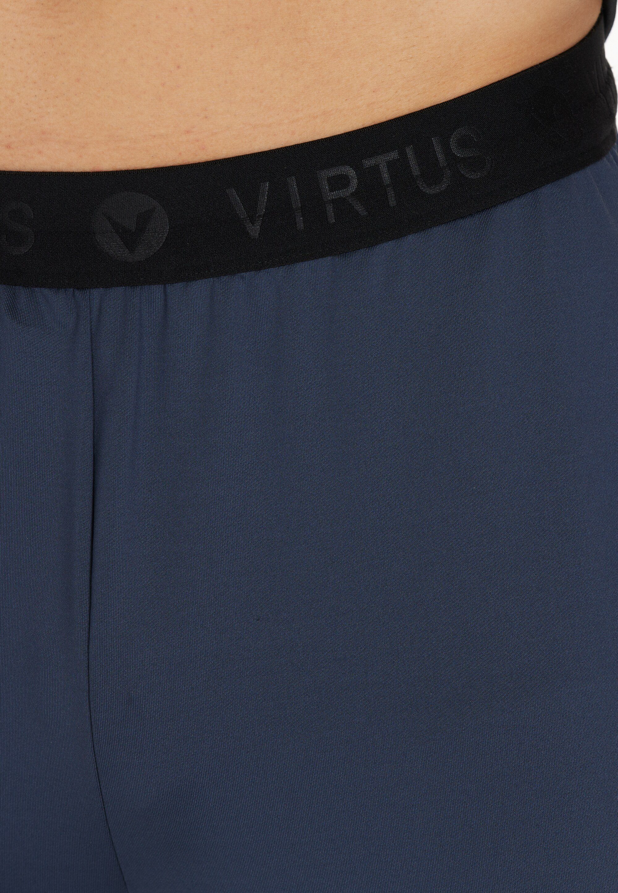 mit blau-schwarz Virtus Benny praktischen Sporthose Seitentaschen