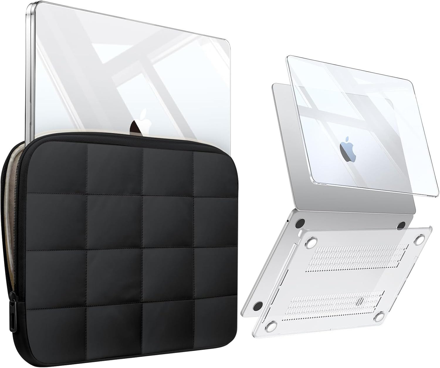Fintie Laptop-Hülle für MacBook Air 13.6'' M5 M4 M3 M2 (2026-2022) A3449 A3240 A3113 A2681, Ultradünne Hartschale Hülle und Laptoptasche für MacBook Air 13.6 Zoll