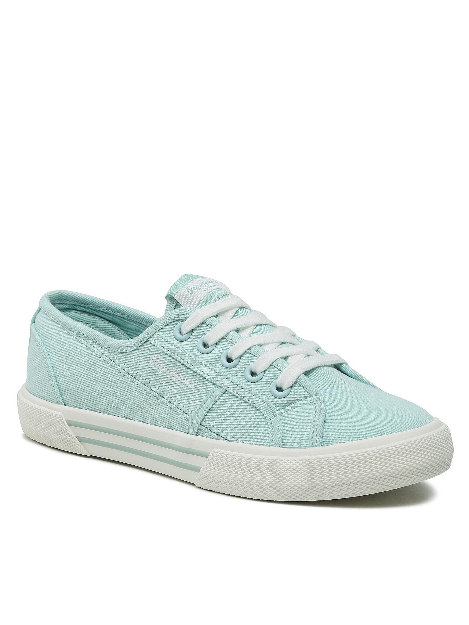 Pepe Jeans Sneakers aus Stoff Brady Basic W PLS31287 Light Water Green 647 Sneaker