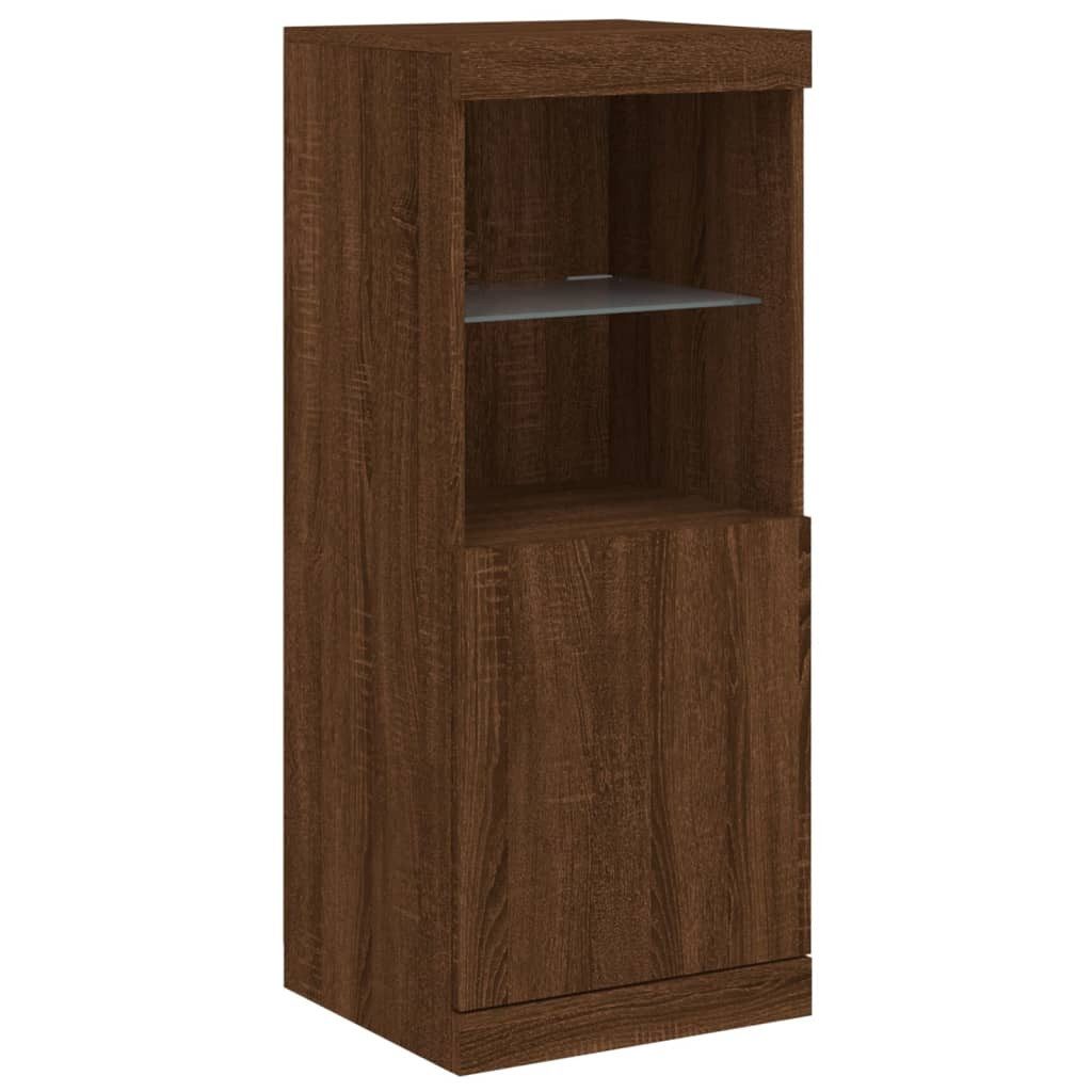 vidaXL Sideboard Sideboard mit LED-Leuchten Braun günstig online kaufen