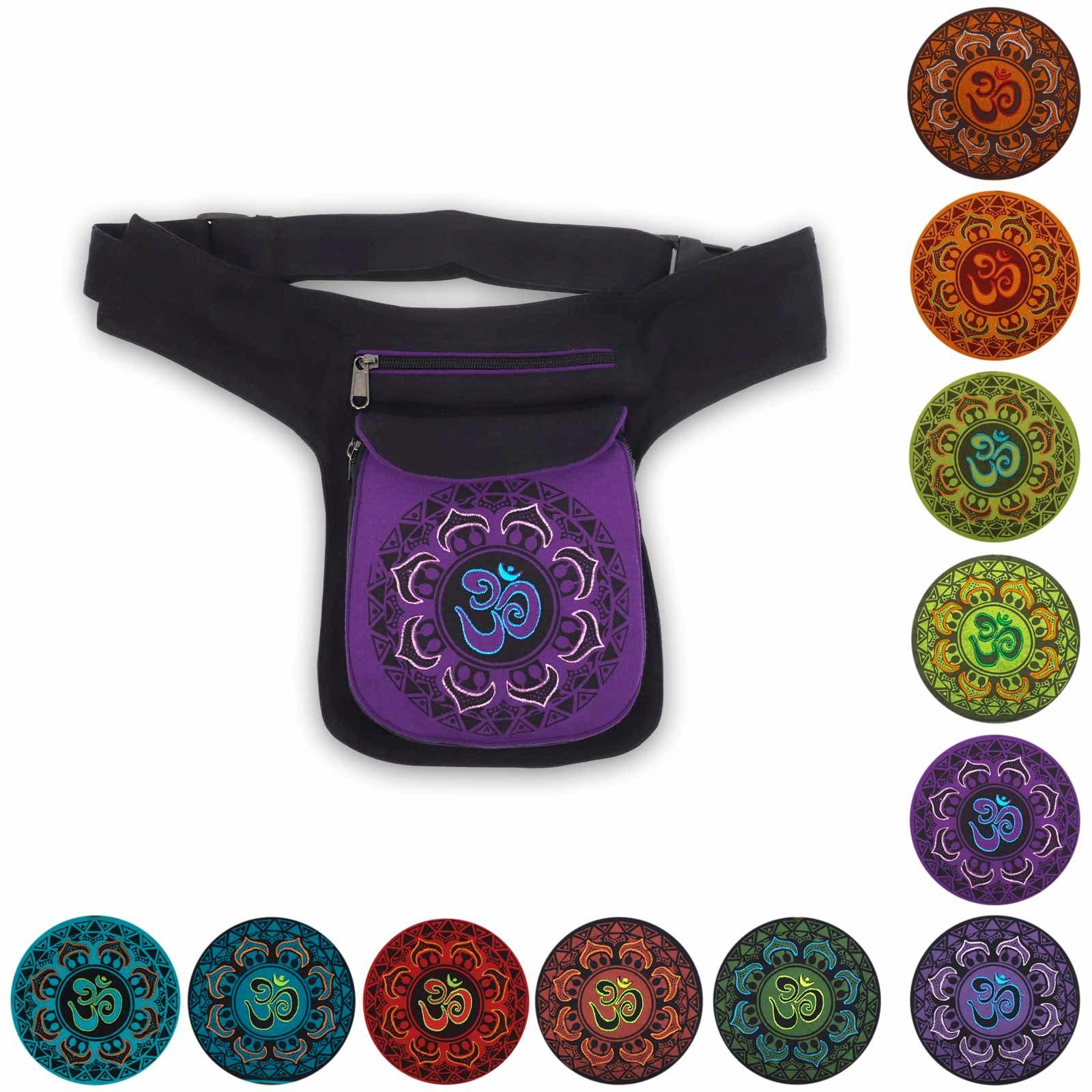 KUNST UND MAGIE Bauchtasche OM Mandala Bauchtasche Hüfttasche Mandala Gürteltasche Sidebag
