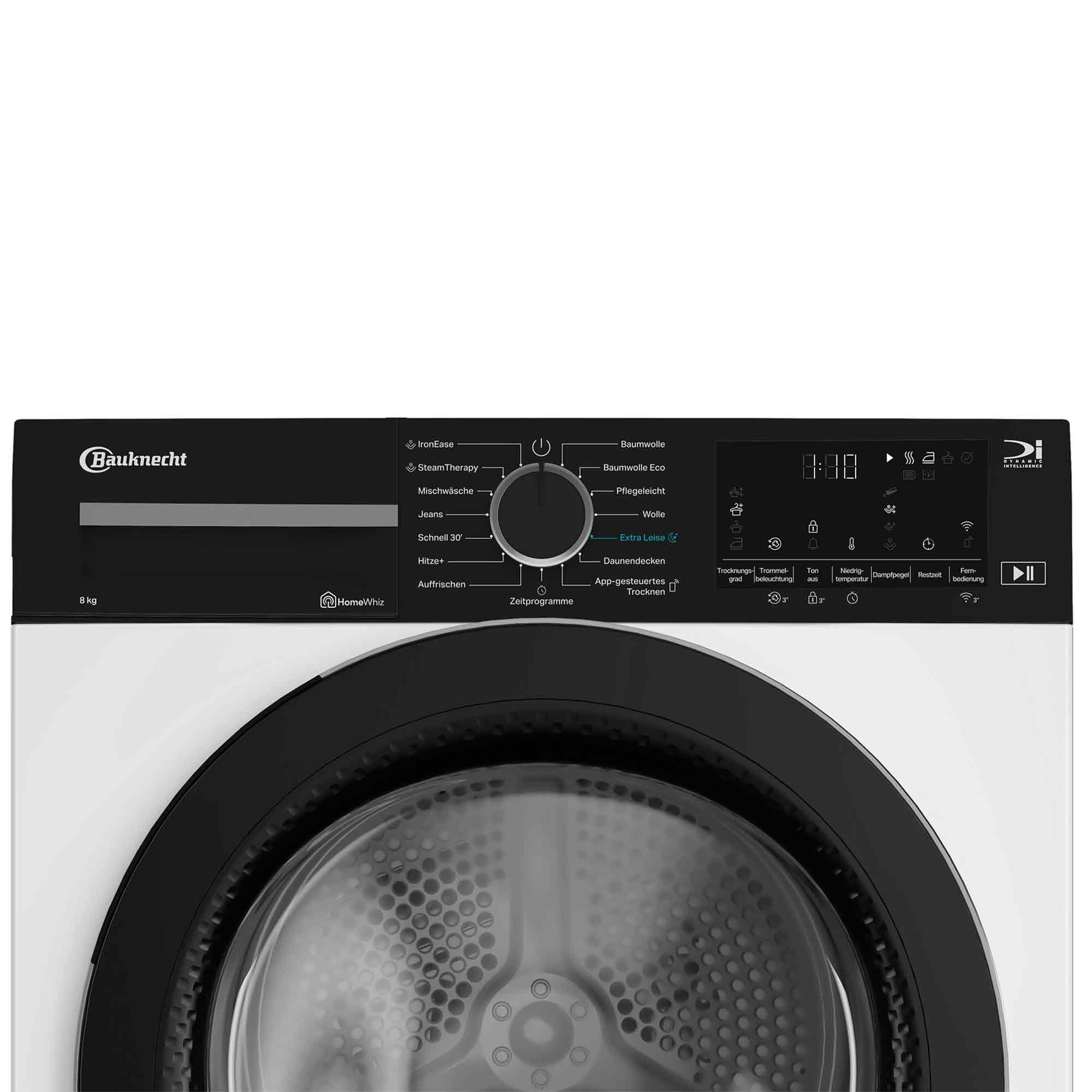 BAUKNECHT Wärmepumpentrockner BD IS 8C WBS, IronEase – Bügelfrei auf Knopfdruck