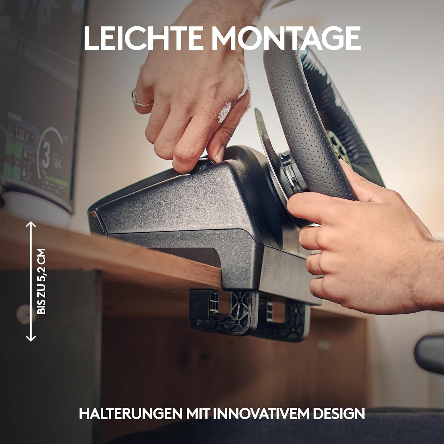 Logitech G G920 Xbox PC Lenkrad mit Schaltung und Pedalen Gaming-Lenkrad (Driving Force Komplett Set mit 6 Gänge Schaltknauf Schalthebel, Rennlenkrad, Bremspeda – Bild 5 von 5